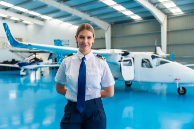 PilotsAssist cadet in uniform before a training flight