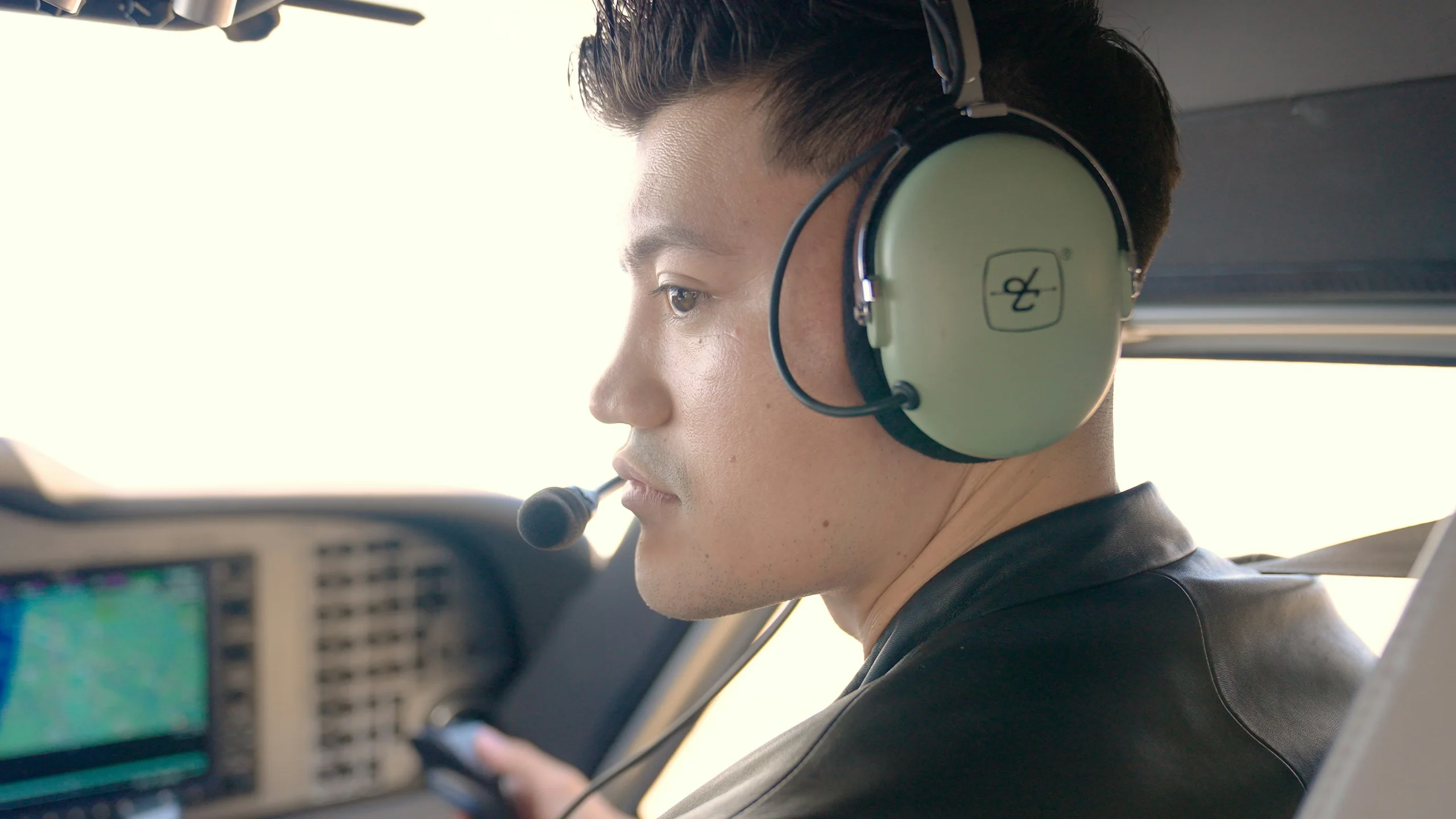 Cockpit procedures with a headset on