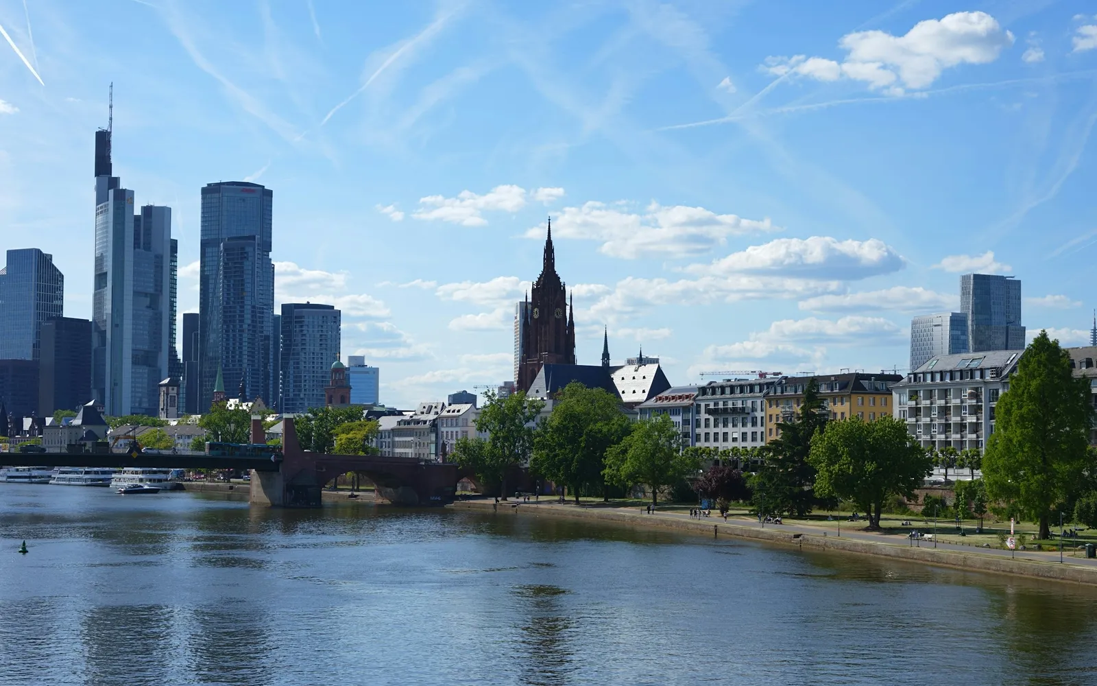 Frankfurt skyline above the River Main