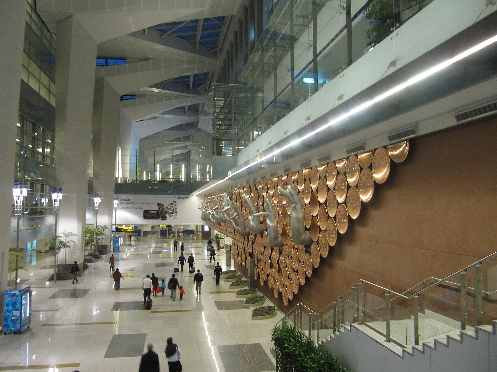 Terminal hall at Delhi airport