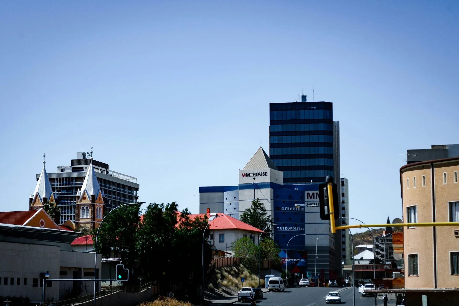 Central Windhoek with the Christuskirche