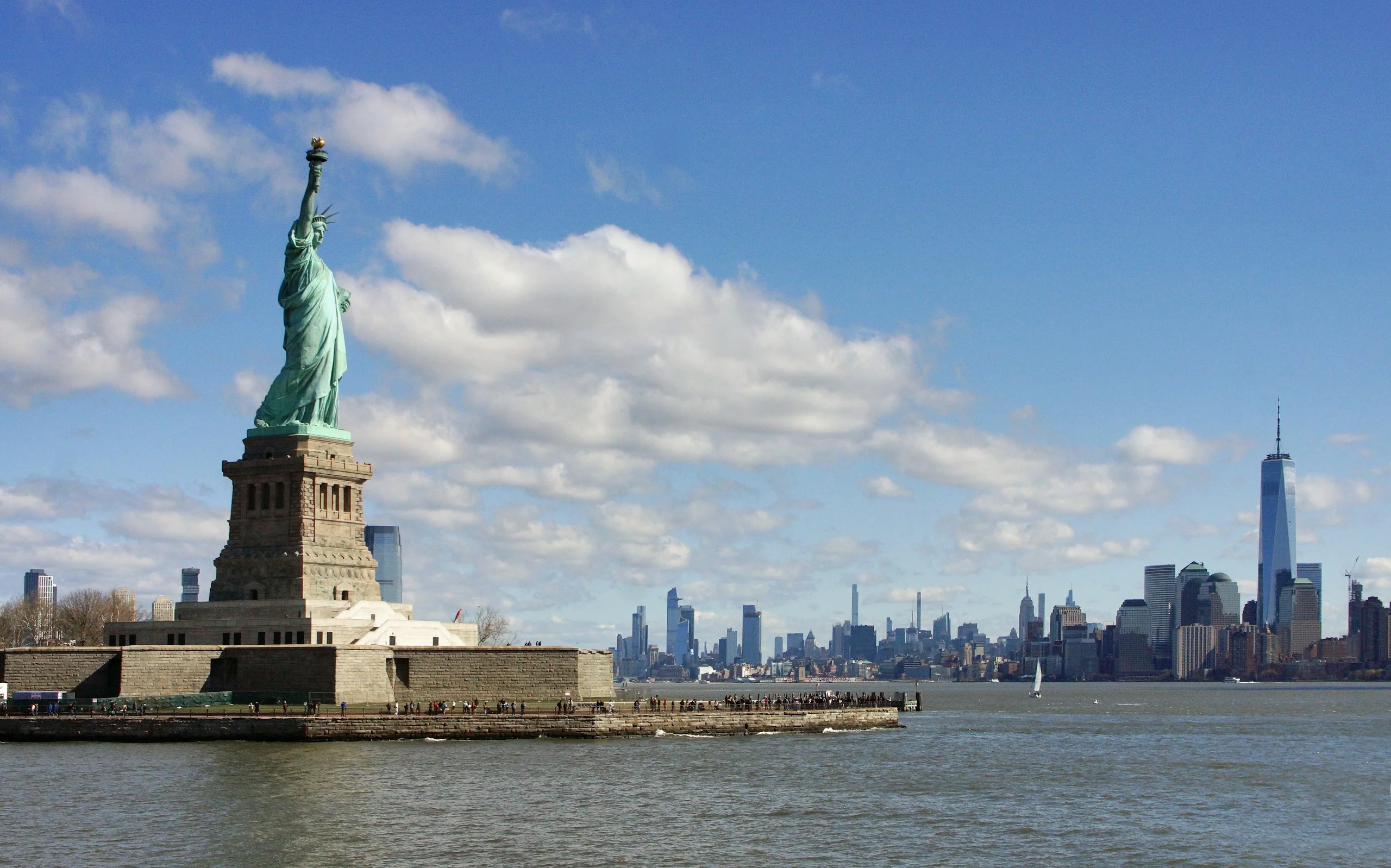 Statue of Liberty and the New York skyline